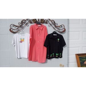 3 Sunbay Cotton/Casuals women's 1X blouses.
